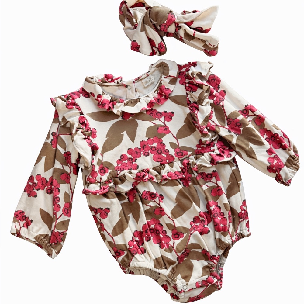 Kate Quinn Ruffle Bubble with headband -cotton interlock-